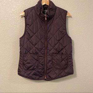 Market Spruce Purple Rose Gold Puffer Vest Sz M